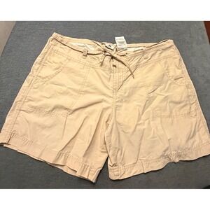 Columbia‎ Womens Tan Khaki Hiking Shorts Size Large Cotton Nylon Blend Outdoor